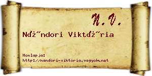 Nándori Viktória névjegykártya